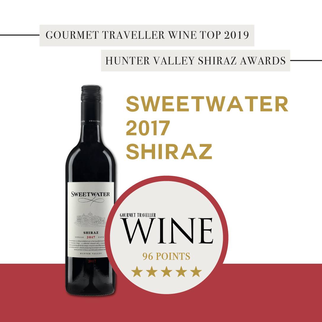 SWEETWATER ESTATE 2017 SHIRAZ AWARDED 96 POINTS & FIVE STARS!